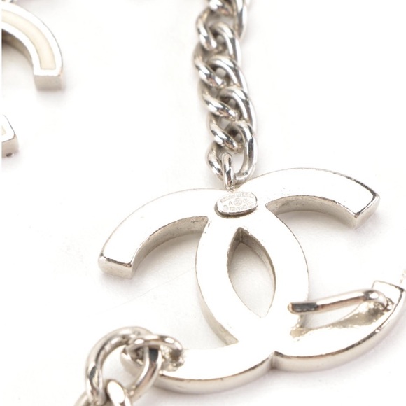 Chanel iconic motiv cc charm chain link silver belt. - Picture 5 of 8